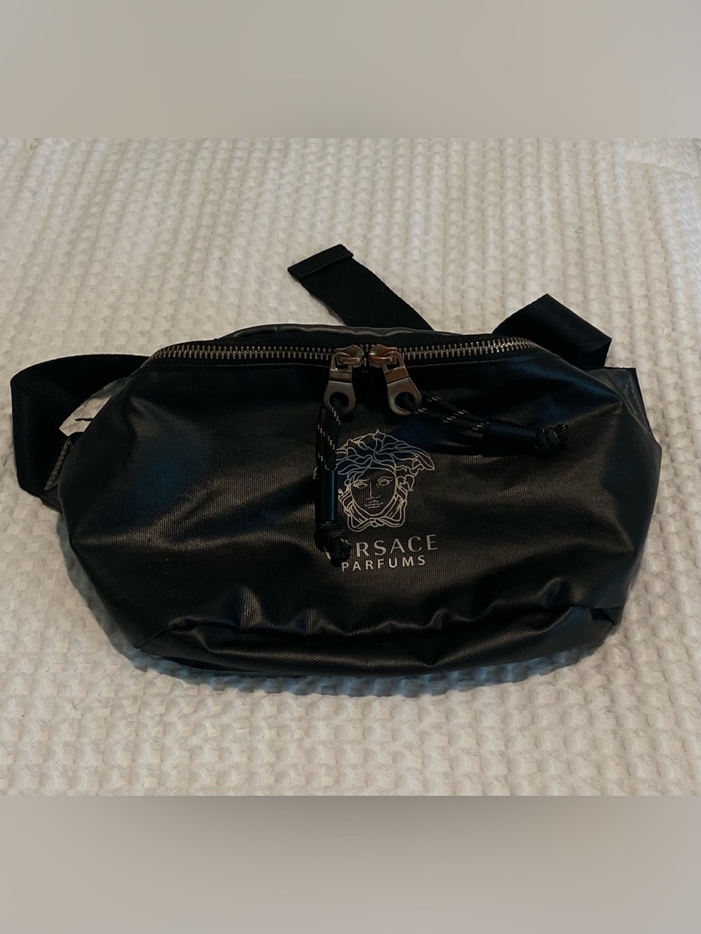 Versace Black Medusa Parfums Belt Bag